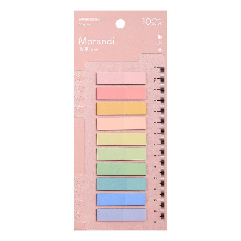 Kabaxiong morandy, notas adhesivas de colores, etiqueta adhesiva que puede marcar notas creativas que indican una nota fluorescente