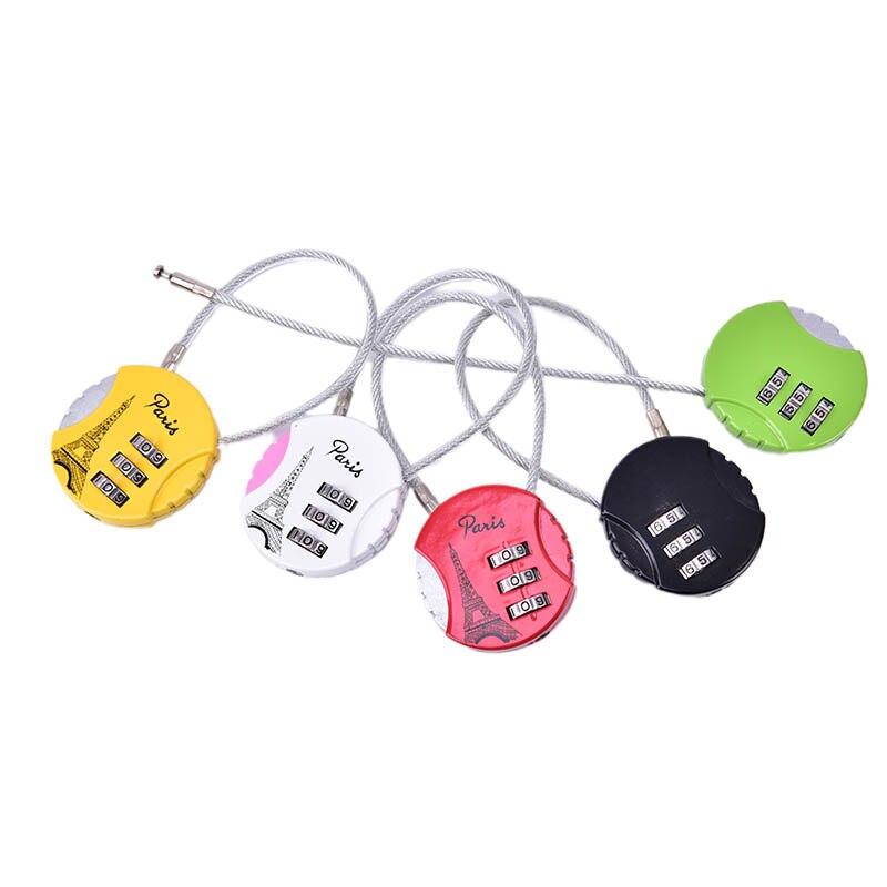 3-Digit Password TSA Steel Wire Lock Customs Code Lock for Travel Suitcase Luggage