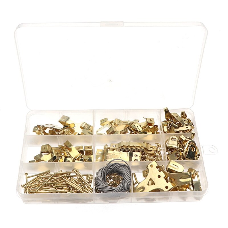 250Pc Picture Hanging Kit Sawtooth Hanger Screws Wall Mounted Picture Frame Hook