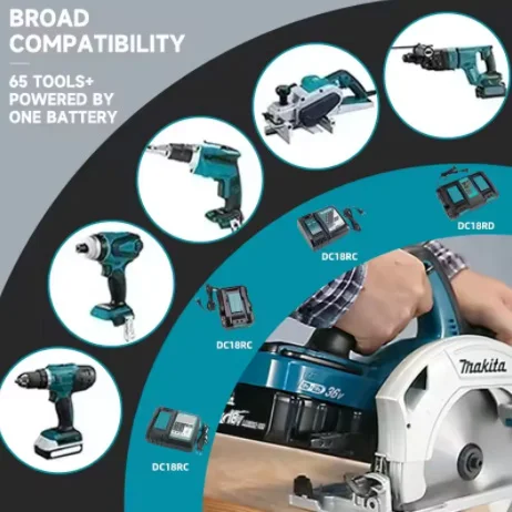 100%  originale makita 18v 6.0ah genopladelige batterier, egnet til makita  bl1830 bl1830b bl1840 bl1850b elværktøjsbatteri