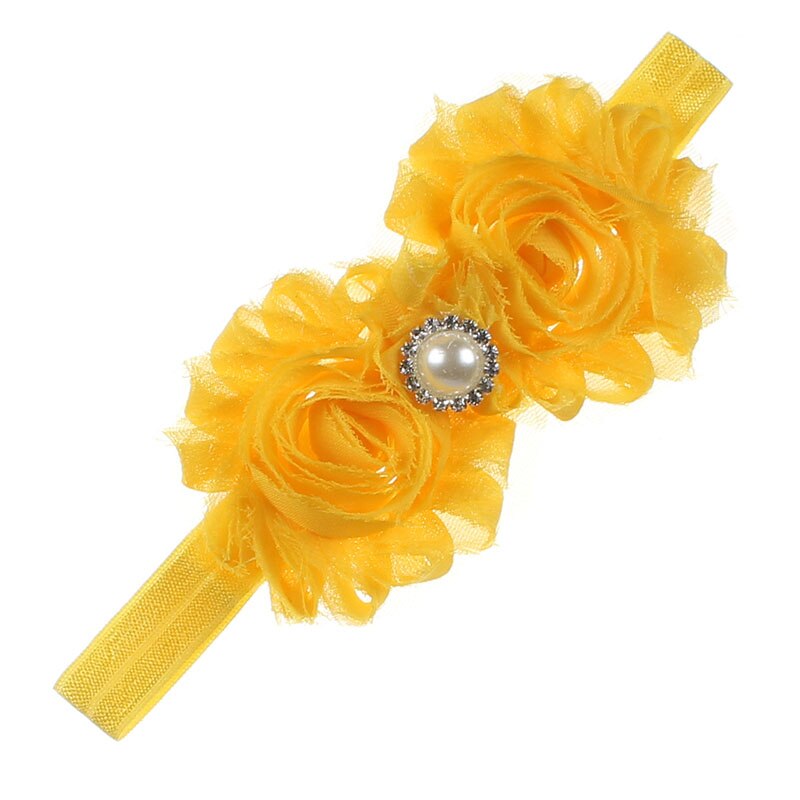 1 peça maya stepan headwrap flor floral bebê headwear meninas arco de cabelo hairband cabeça banda infantil recém-nascido arcos crianças rendas: YELLOW