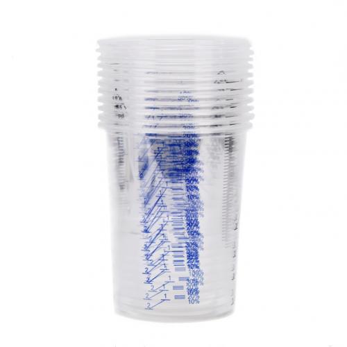 10Pcs 600ml Clear Plastic Paint Liquid Mixing Graduated Measuring Cup Container for Baking Beaker Liquid Measure Cup Container: Default Title
