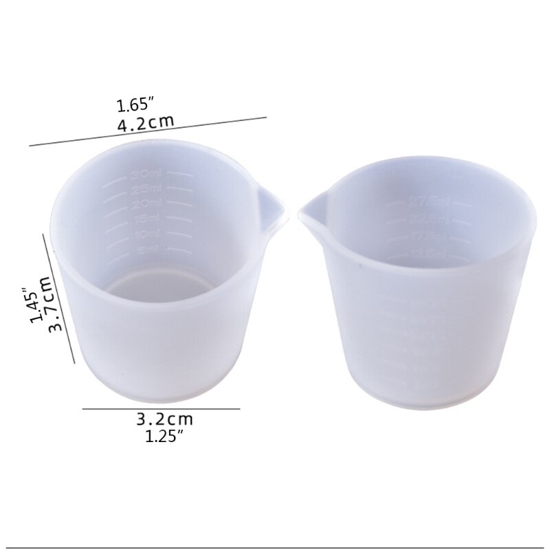 30ML Silicone Measuring Cup Handmade DIY Jewelry Making Tools Crystal Epoxy Resin Mixed Measure Accessories