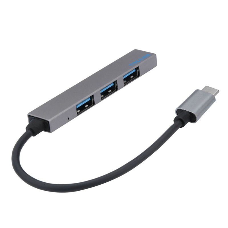 Type-C Tot 4 Usb Hub Expander Ultradunne Mini Draagbare 4-Port Usb 3.0 Hub Usb power Interface Voor Mac-Book Laptop Tablet Comput