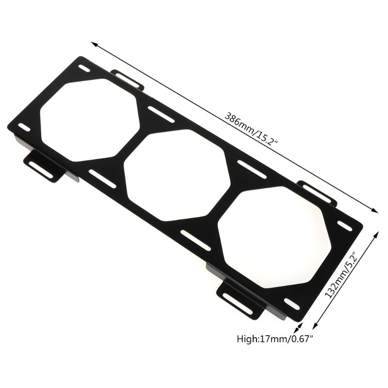 Fan Bracket 240 Radiator Mounting Bracket Water Cooler for 12/14CM Fan Holder External Computer Case Heatsink Gadget Accessories: black