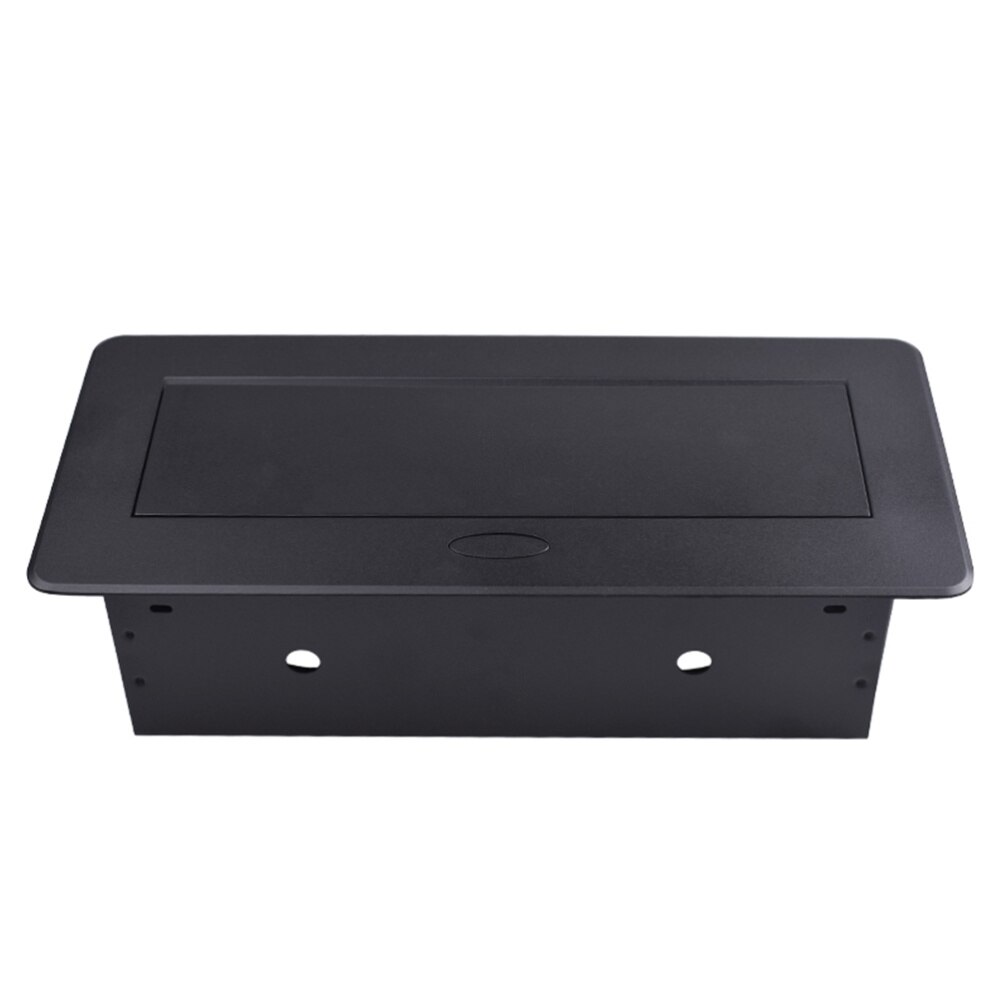 Circle Angle Damped Multimedia Outlet Socket Connection Box Desktop Pop Socket for Conference Room (Silver)