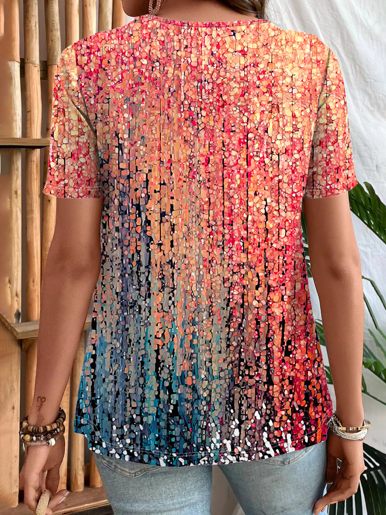 T-shirt manches courtes femme, estival et avec fermeture éclair, grande taille, 2024