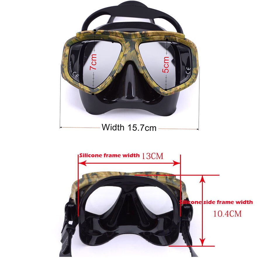 Diving mask snorkel Set scuba equipment kit dive snorkeling kits Tempered glass