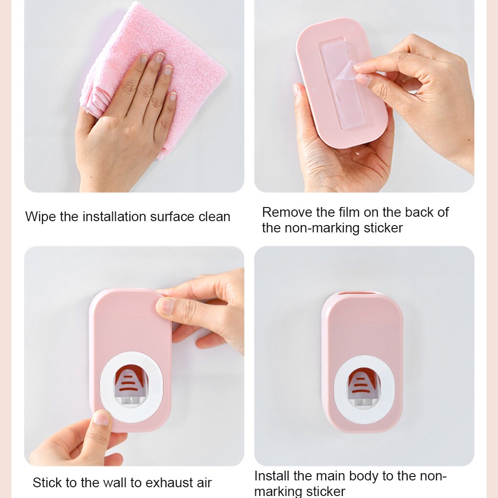 Toothpaste Dispenser Wall Mount for Bathroom Automatic Toothpaste Squeezer