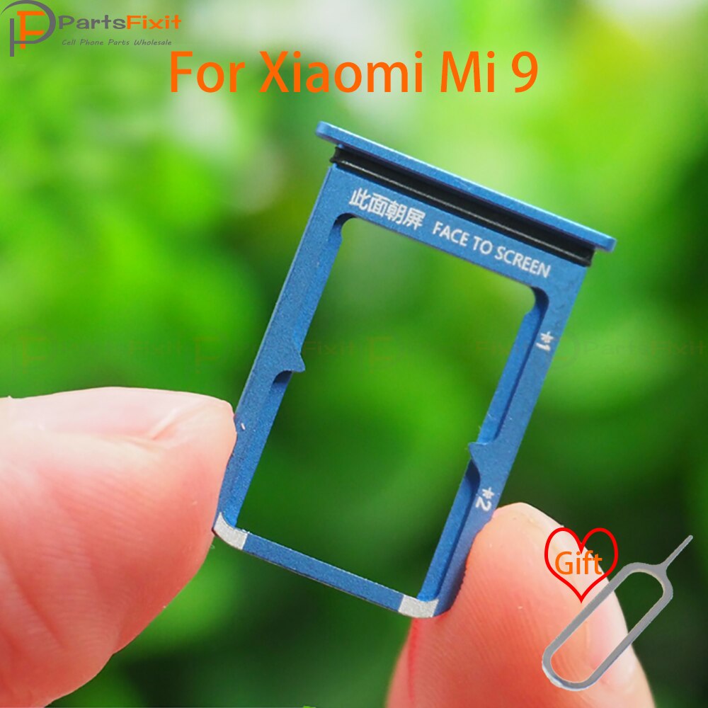 SIM Card Tray for Mi9 SIM Card Slot SIM Card Holder Card Slot Adapter for Mi 9 Replacement Parts with free Eject Pin