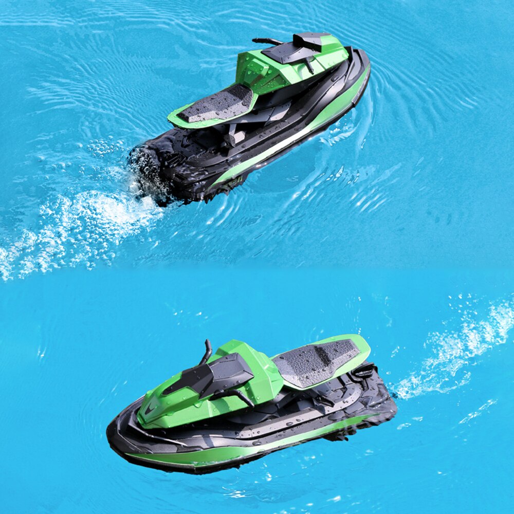 Barco teledirigido de juguete para niños, barco de carreras con Control remoto, de 2,4 Ghz, con Motor doble, vehículo de dos velocidades