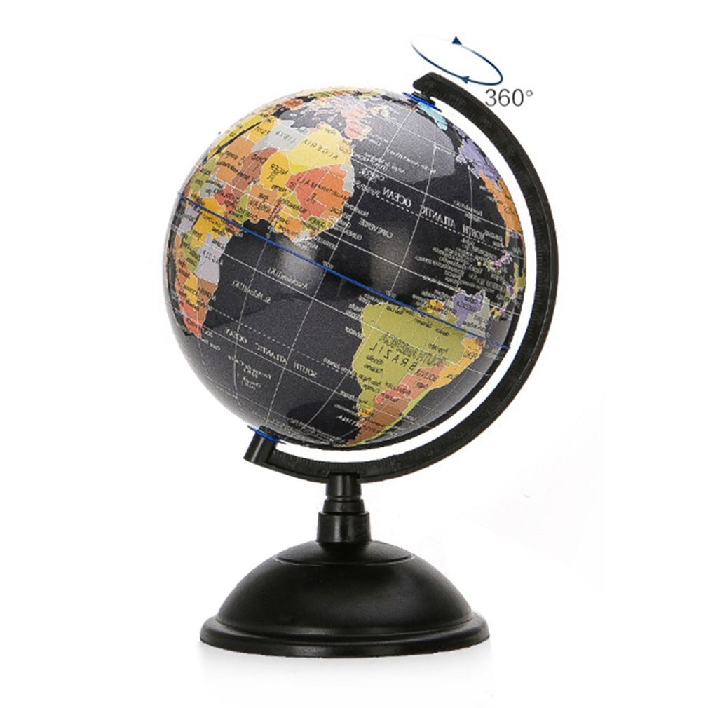 20cm White World Map Globe With Swivel Stand Geography Educational Toy enhance knowledge of earth and geography: Default Title