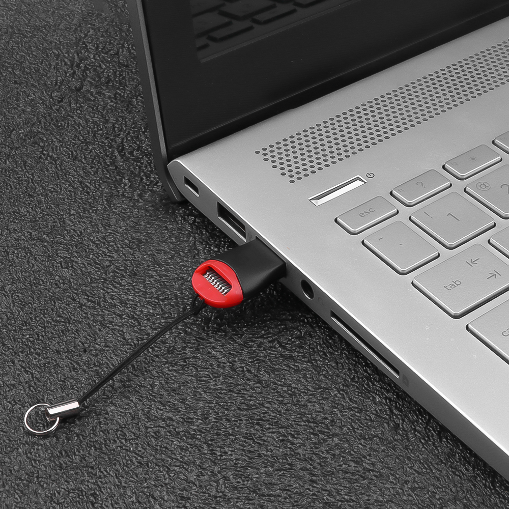 Usb 2.0 kortlæser adapter micro sd sdhc tf flash hukommelseskortlæser mini adapter til bærbar computer