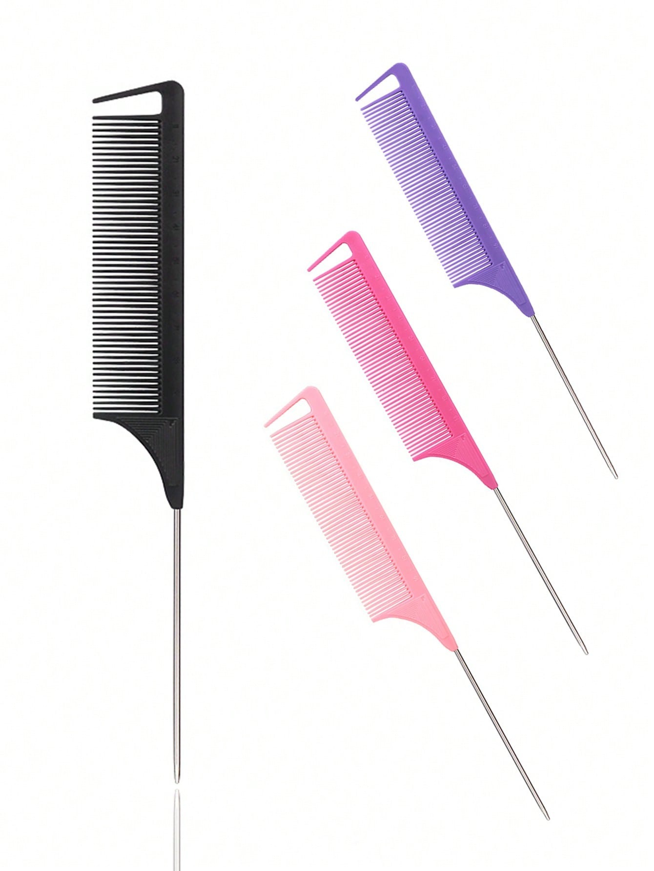 stainless steel pointed tail hair hair comb hair brush salon hair styling tool hair comb Special for real hair wigs