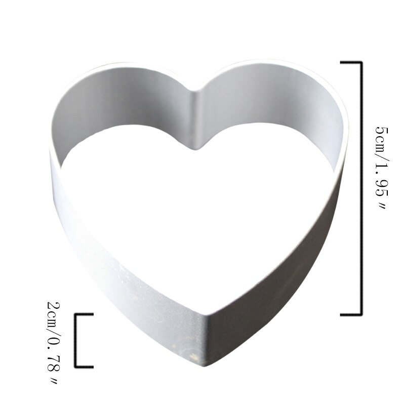 Liefdevolle Hart Patroon Aluminium Biscuit Bakken Gereedschappen Fondant Cake Decorating 20-01