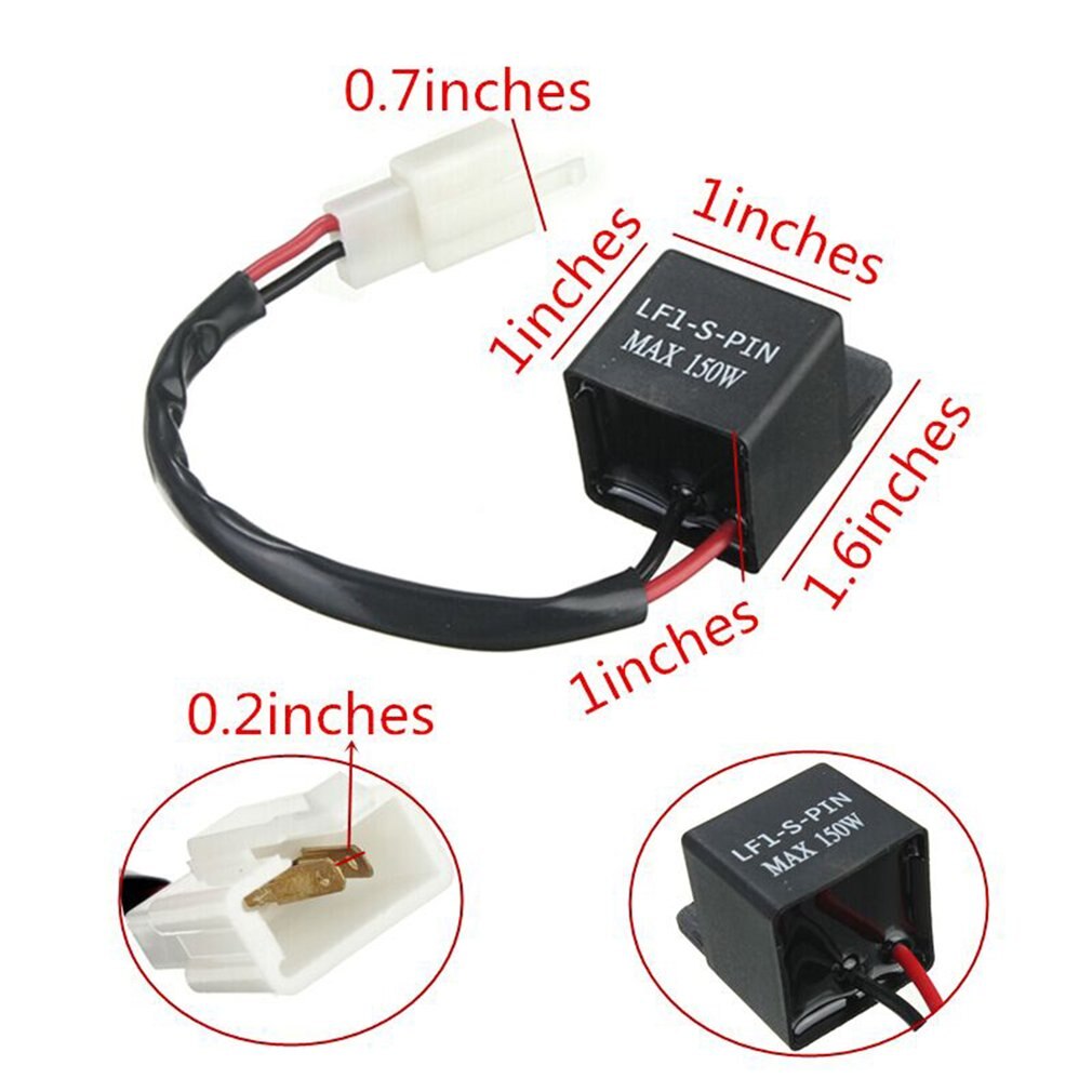 Bil motorcykel switch justerbar led blinklys blinker lys blinker relæ til de fleste 12v til yamaha til honda
