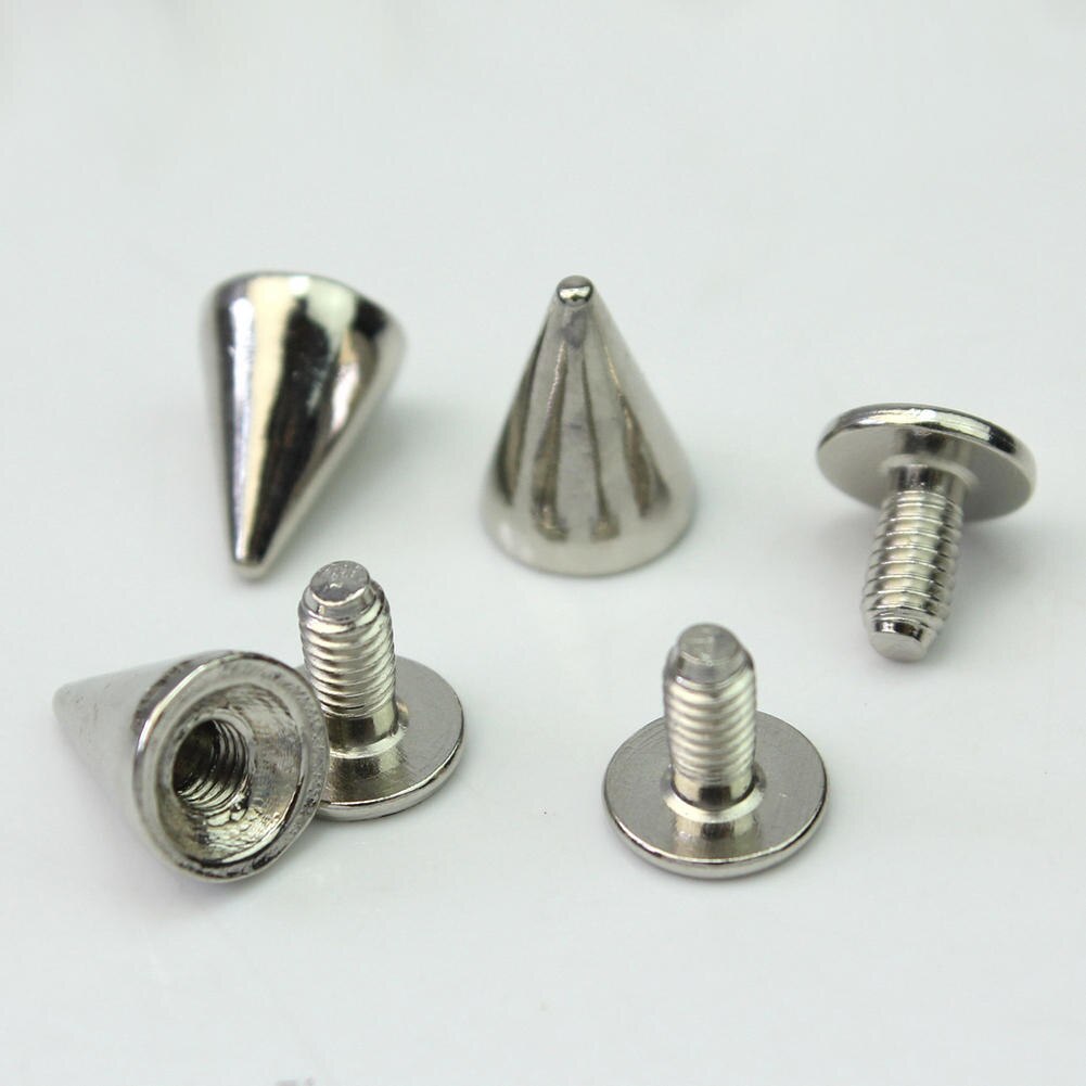 100Pcs Spikes Cone Studs Zilver Studs En Spikes Studs En Spikes Voor Kleding Leer Craft Diy Decoratie Punk Rock
