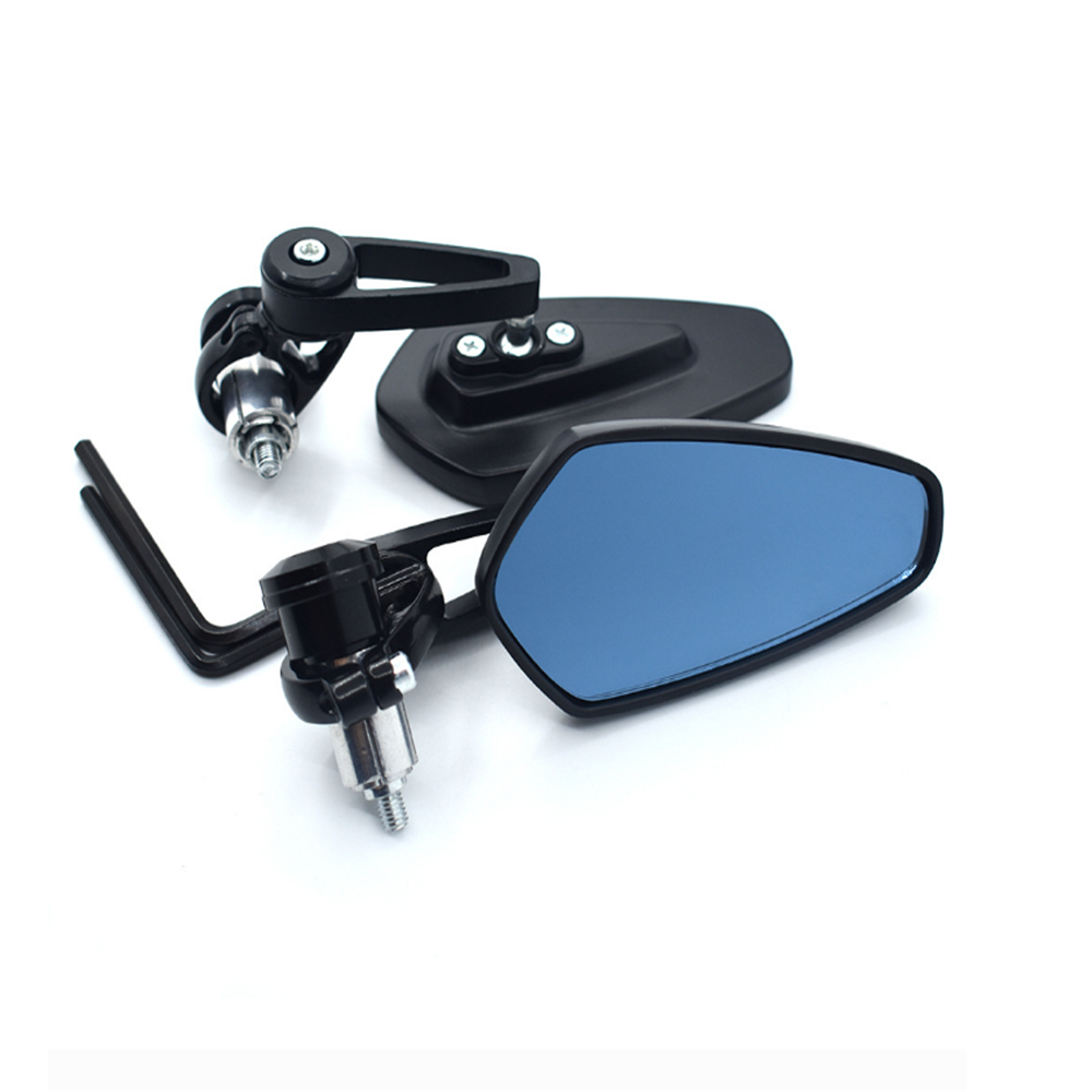 2 pz 7/8 "22mm Specchi Moto Bar End Vetro Blu Vista posteriore per Kawasaki NINJA 650R ER6F ER6N VERSYS W800 SE Z750S