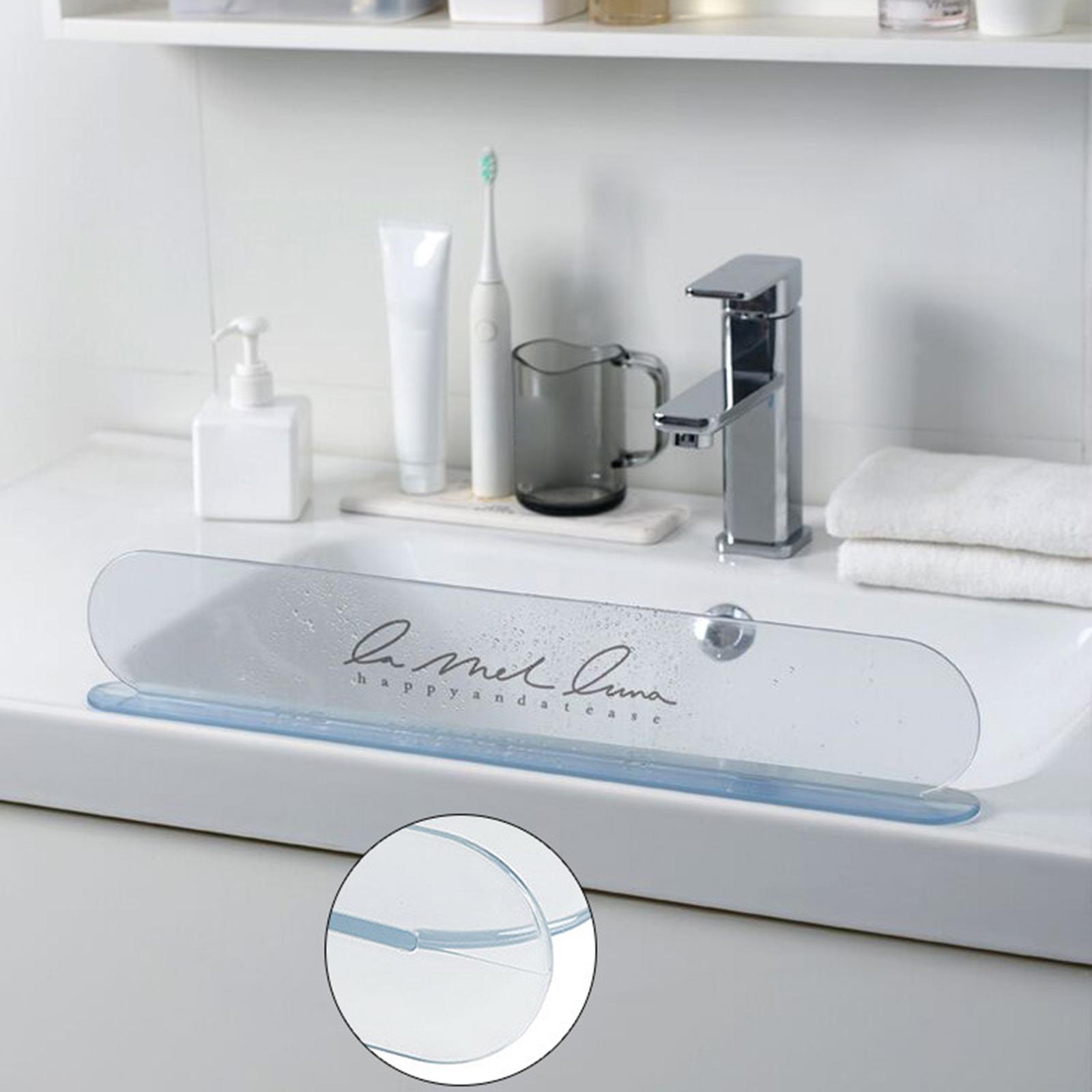 Sink Water Splash Guard Plastic Modern Water Splatter for Countertop Kitchen Bathroom: Art Words