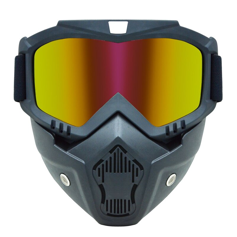 De Meest Populaire Afneembare Modulaire Masker Bril En Mond Filter voor Motorhelm Goggle Masker