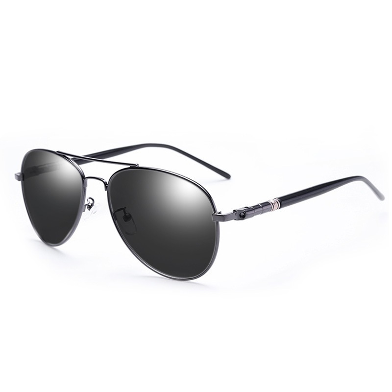 Gafas de sol polarizadas para hombre y mujer, gafas de sol reflectantes de colores, gafas de sol para conducir, lentes piloto unisex Uv400: Gris