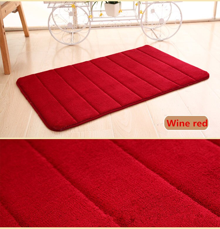 40X60 Cm Thuis Badmat Coral Fleece Badkamer Tapijt Antislip Foam Tapijt Vloer Absorptie Wasbare Thuis keuken Deurmat: E