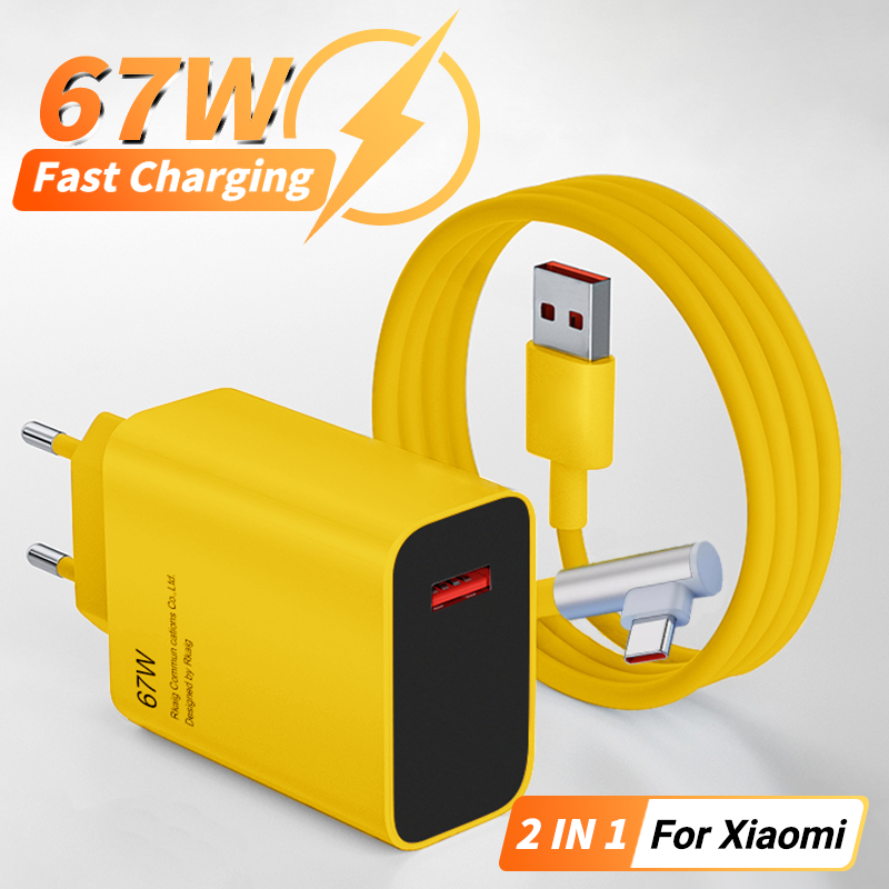 67W Super Fast Charger For Xiaomi 14 13T Redmi Note 13 12 11 Pro Ultra Lite Fast Charging For POCO X6 F6 M6 Pro USB Type C Cable