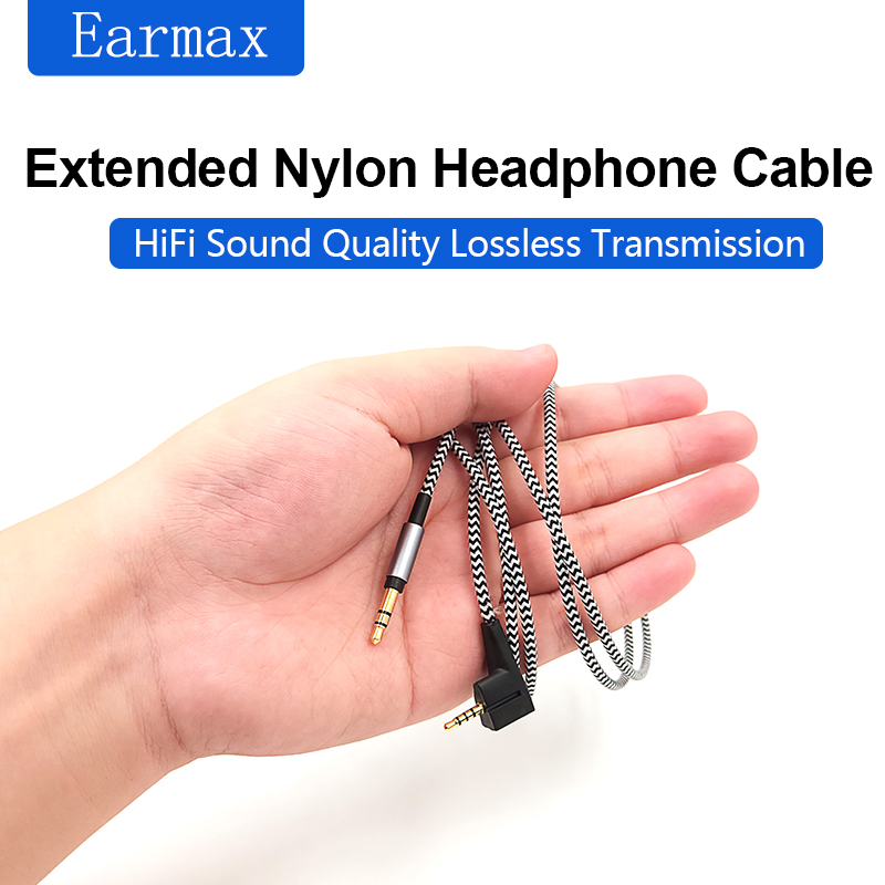 For Sennheiser HD461 HD438 HD439 HD461G HD461i HD471i Earphones Replaceable 3.5mm to 2.5mm Nylon Braided Upgrade Cable