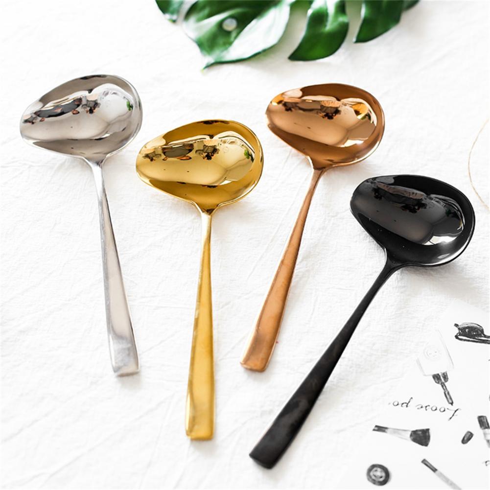 Cuillère à Sauce en acier inoxydable avec bec, petite louche à soupe, cuillère de service créative à huile, outil de cuisine, Pot louche à soupe