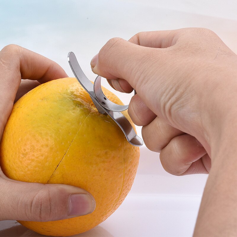 Rustfrit stål appelsinskræller skærer frugt citron appelsin åbner skræller skære skærer køkkenværktøj 1pc køkken tilbehør