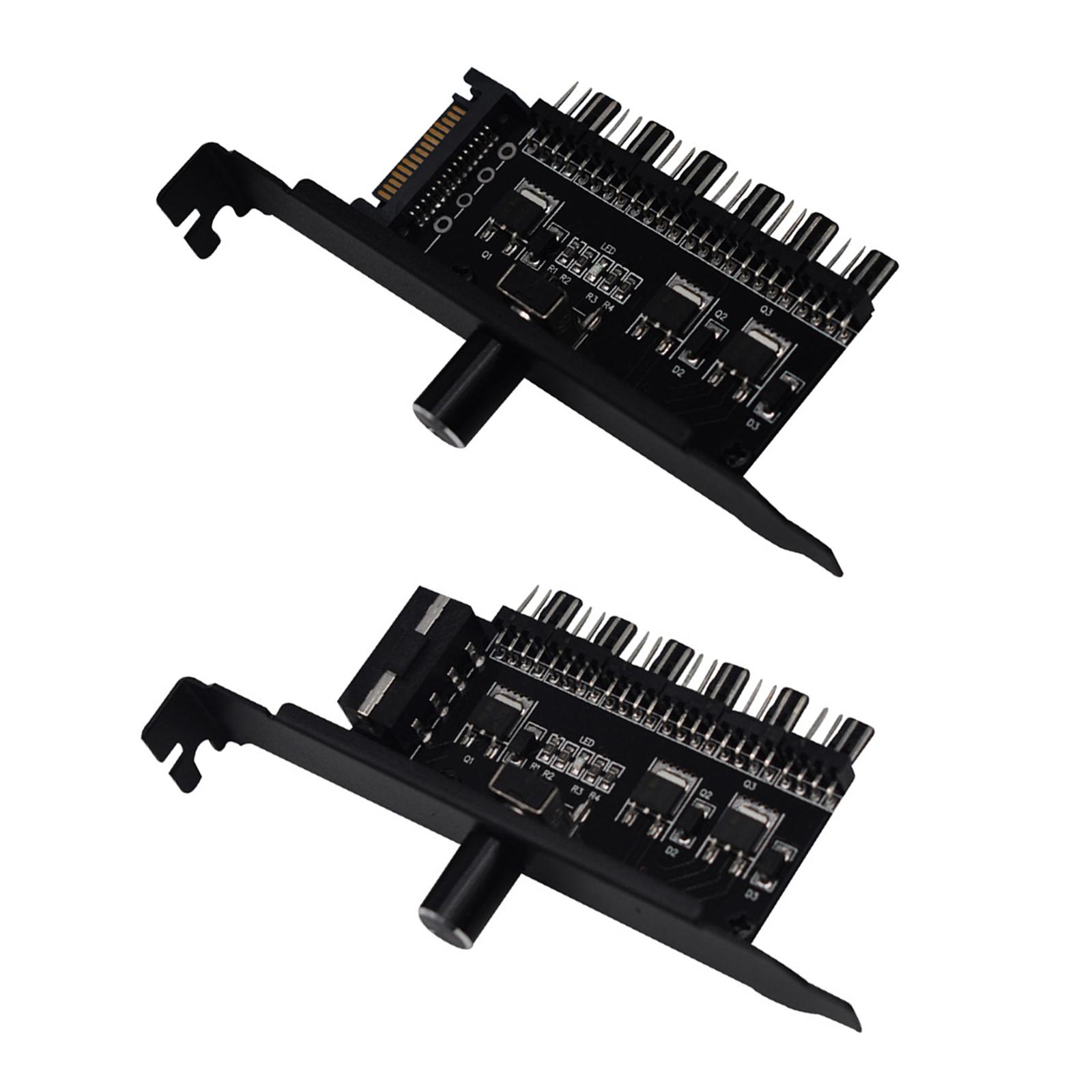 6 Way PC Cooler Cooling Fan Speed Controller PCI Bracket Save Space High Performance for CPU Case VGA PWM Fan 12V