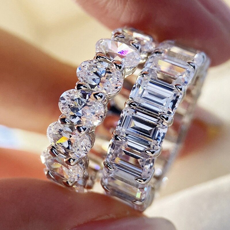 Håndlavet evighedsløfte ring cz forlovelse vielsesringe til kvinder mænd fingerfest smykker