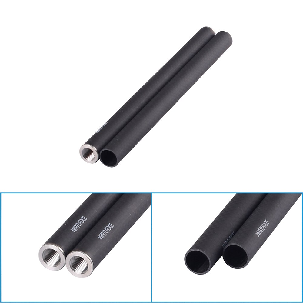 15mm Kohlenstoff Fiber Ruten 15 cm für 15mm Stangen Schellen Kamera Schiene Unterstützung System, Folgen Fokus, matt Kasten, Schulterpolster, objektiv Unterstützung