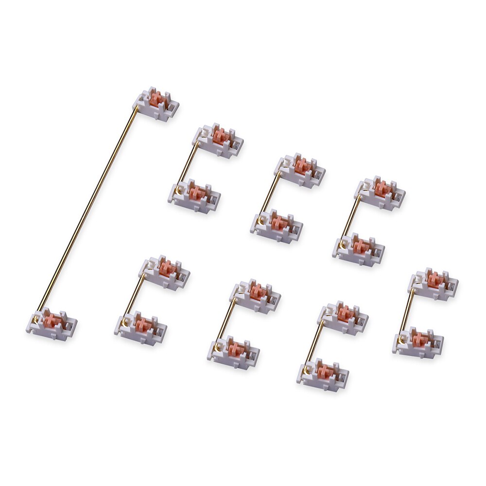 Panda Pink Gold Plated Plate Mounted Mechanical Keyboard Stabilizer PCB Case 6.25u 2u Modifier Button Stabilizer: Cream Pink