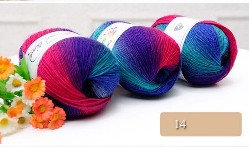 100 g/stk afrikaanse kant stof garen diy linten voor ambachten fancy wol garen hand breien: 14