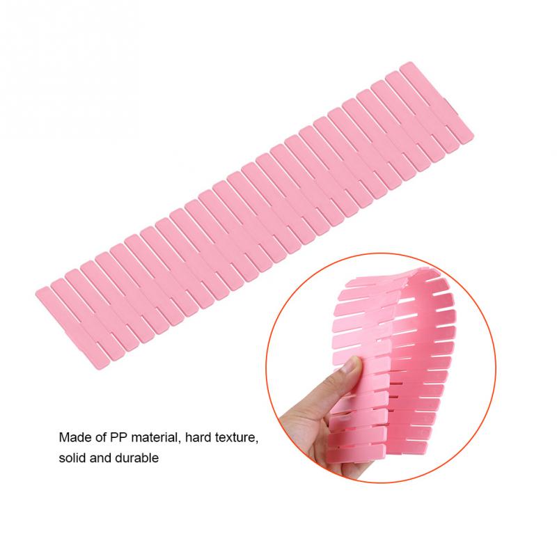 4 Pcs DIY Plastic Drawer Grid Separator Adjustable Drawer Organizer Living Room Drawer Storage Underwear Socks makeup Clapboard