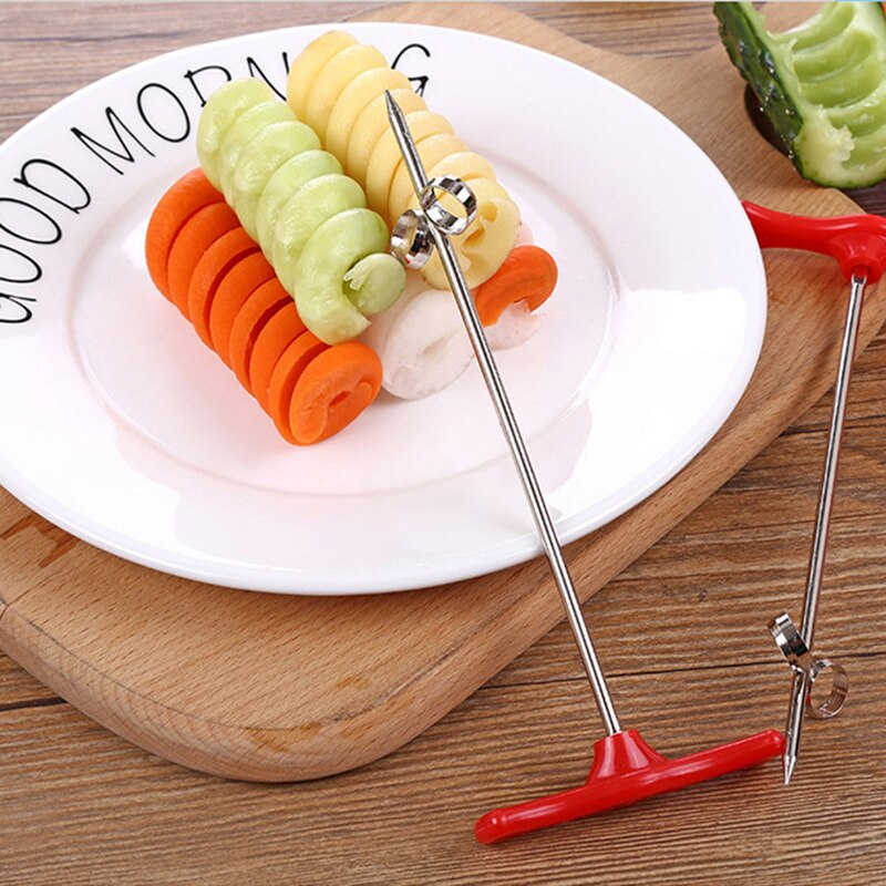 Stainless Salad Tool Vegetable Spiral Modeling Knife Potato Carrot Cucumber Salad Chopper Salad Dish Decoration Tool