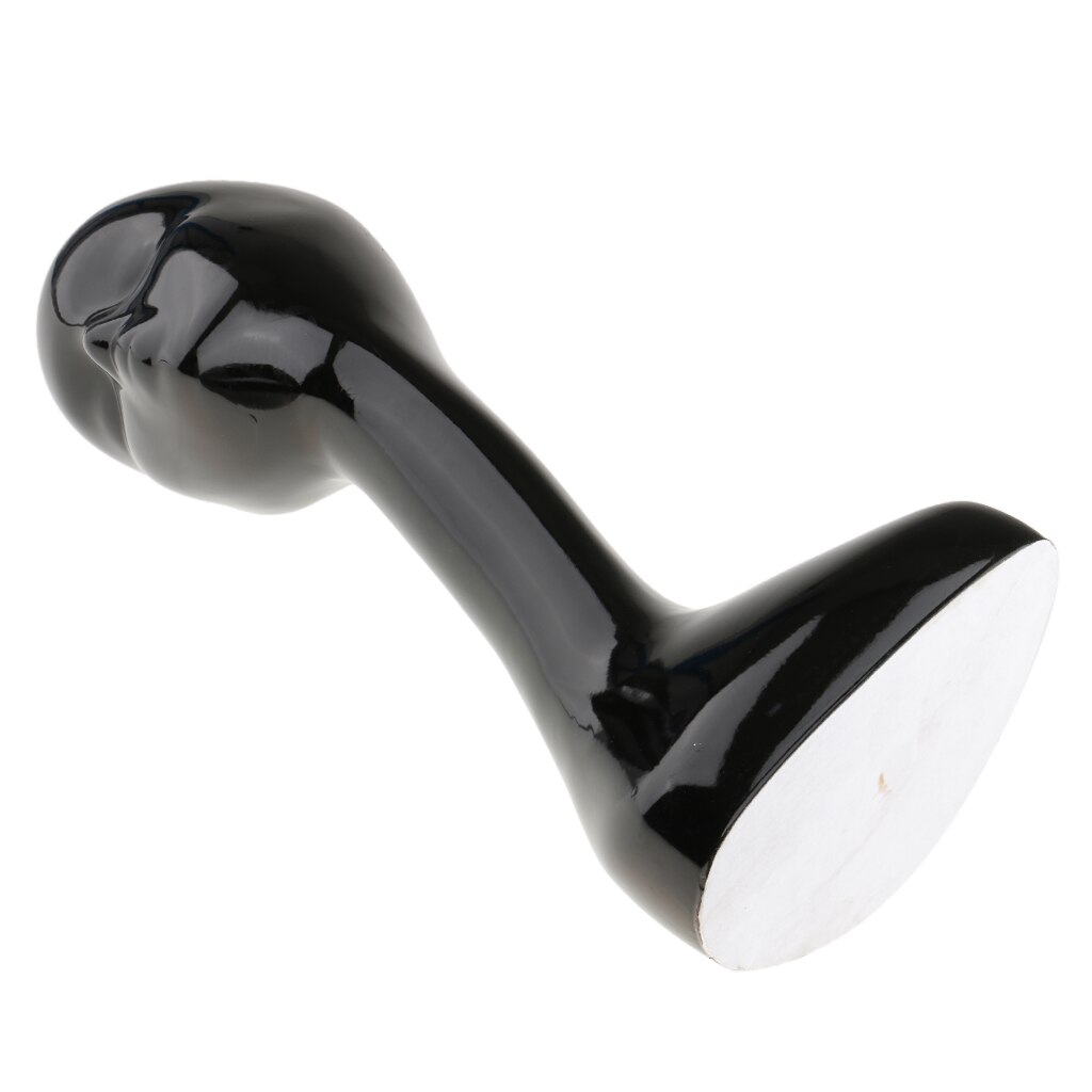 2pcs Female Mannequin Head Model Wig Hair Display Stand - Black - Long Neck - 19 inch Tall