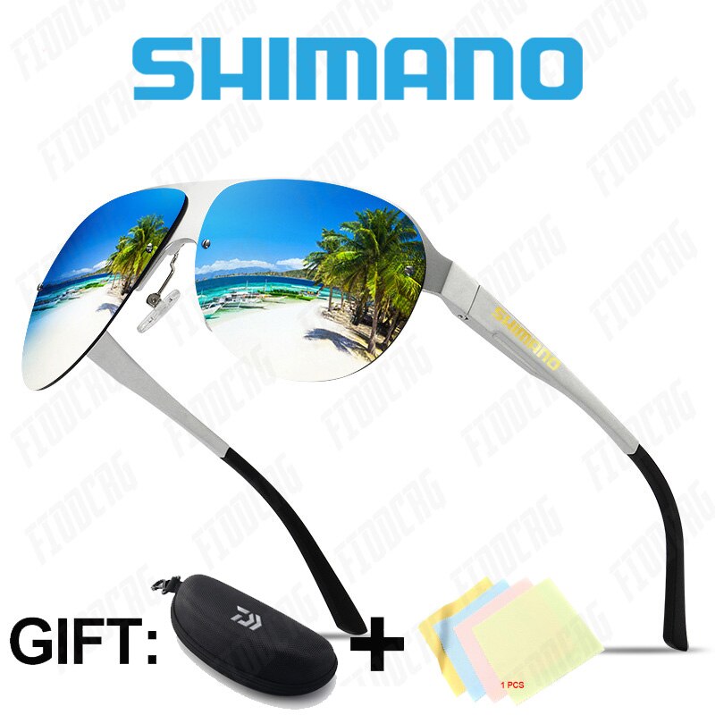 Shimano Outdoor Sport Zonnebril Mannen Gepolariseerde UV400 Spiegel Shades Zonnebril Voor Mannen Mannelijke Vissen Rijden Heren Zonnebril