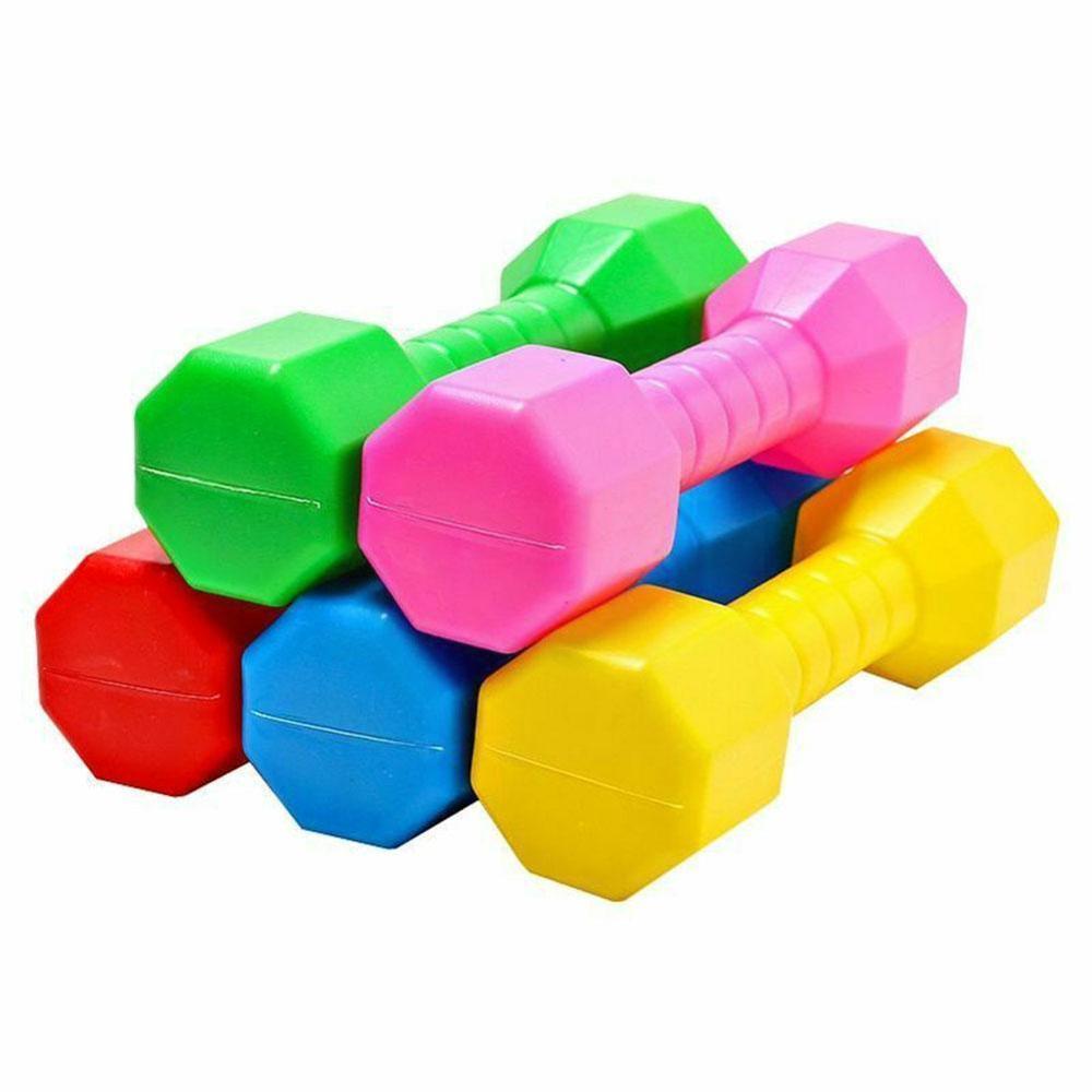 2pcs Children&#39;s Fitness Dumbbells Early Education Equipment Props Hand Exercise Weights Pe Home Kindergarten Dancing L6n6