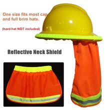 Zon Bescherming Oranje Reflecterende Streep Hals Shield Veiligheid Harde Hoed Zonnescherm Beschermende Helm Zomer Hoge Temperatuur Zonnescherm