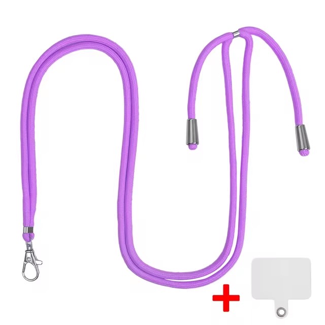 Universal Adjustable Phone Lanyard Strap Mobile Phone Hanging Rope Neck Straps Anti-lost Lanyards Cell Phone Accessories: Piano Black