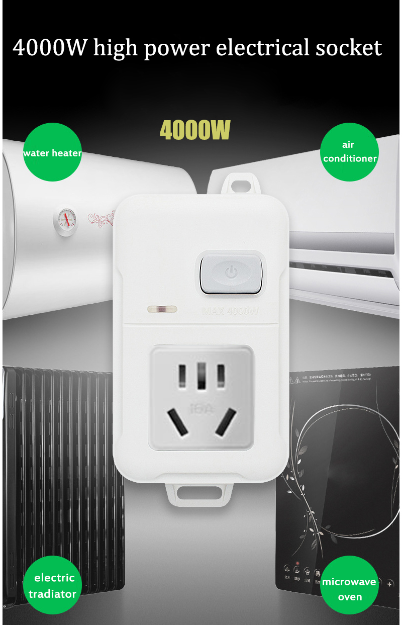 Power Strip Europe use AU/CN China Electrical 16A Plug Adapter Extension Cord Socket with Button Switch EU Plug to AU Socket