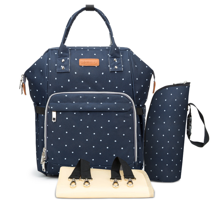 Ankommling2020 Style offres spéciales sac à couches étanche offres spéciales sac à couches imprimé à pois multi-fonctionnel: Blue Polka Dots