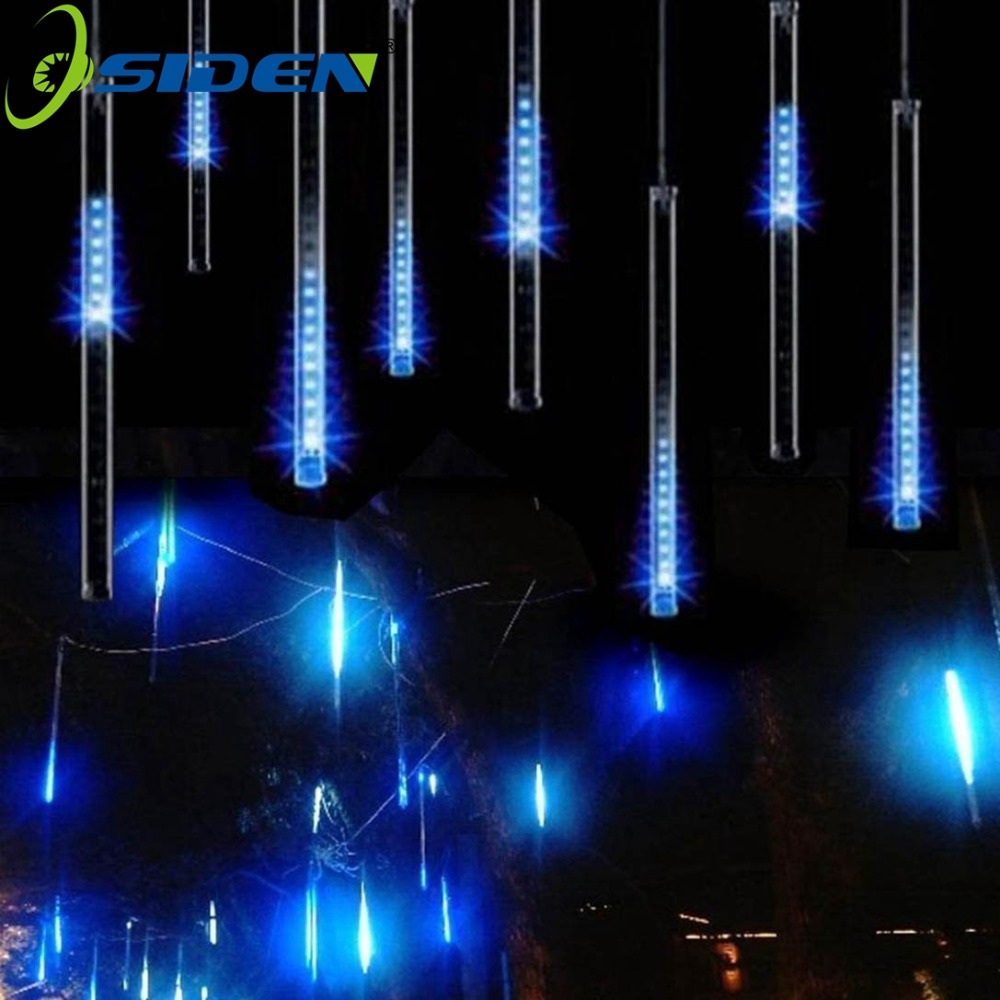 Osiden meteorrör dusch regnsnöre 30cm led julljus bröllopsfest trädgård julsnöre ljus utomhus nyår dekorlampa
