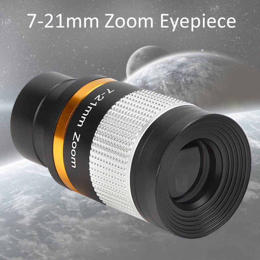 Astronomische Telescoop 7 21Mm Continue Zoom Oculair 1.25 Inch/31.7 Mm Zilver Astronomische Telescoop Oculair Zoom Oculair