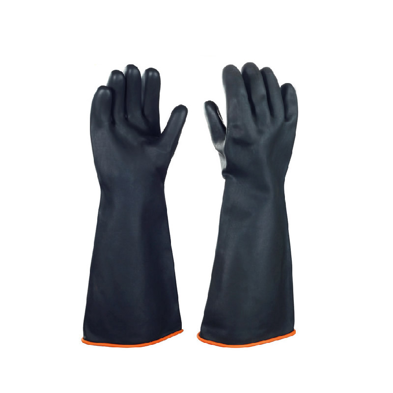Guantes de goma resistentes a productos químicos de alta resistencia de 14 "-22", guantes de látex resistentes al aceite ácido para la industria doméstica, guantes de seguridad para el trabajo