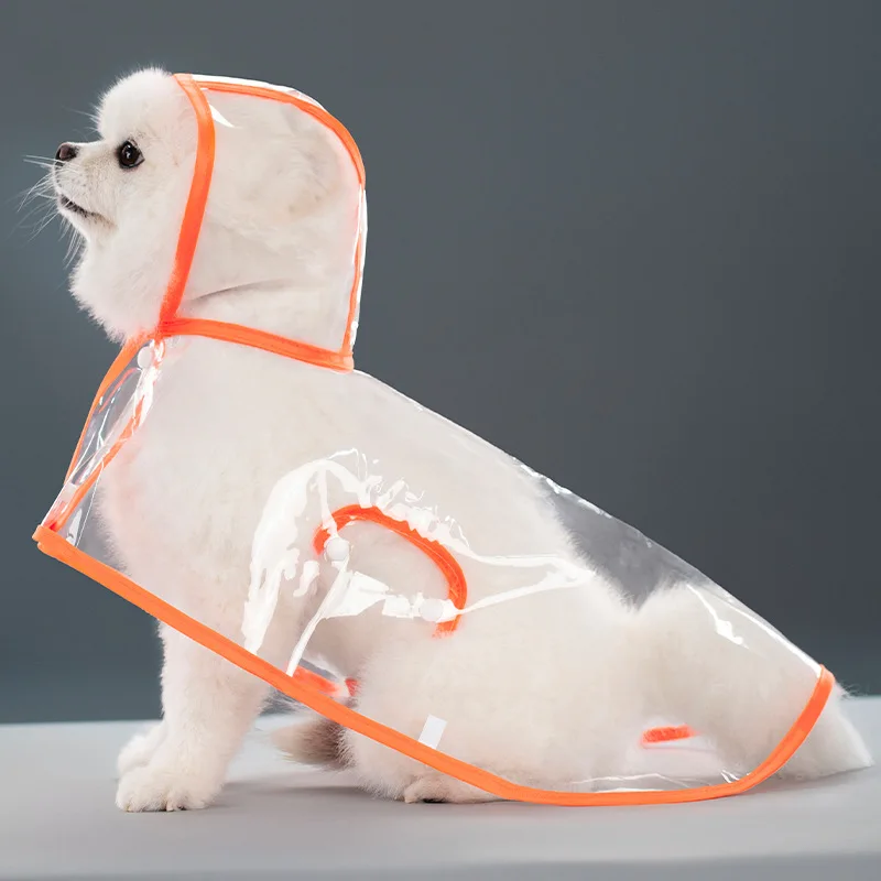 Pet Dog Raincoat Waterproof Pet Clothes Hooded Rain Jacket for Small Medium Dogs Transparent Plastic Puppy Rain Poncho Rainwear: XXL / green
