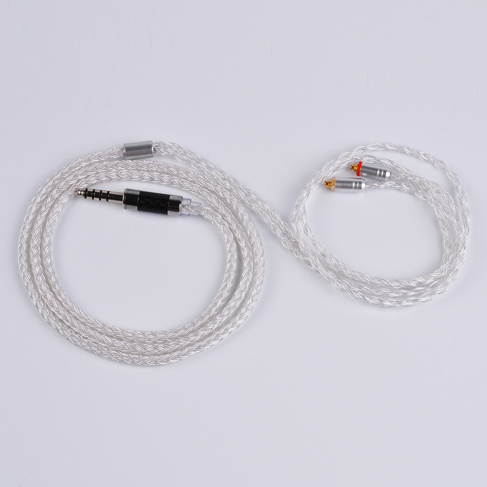 Cable chapado en plata de 16 núcleos Yinyoo, Cable de actualización de 2,5/3,5/4,4mm con MMCX/2PIN/QDC para BLON BL-01 BL-03 KZ ZAX ASX EDX TRN V90S