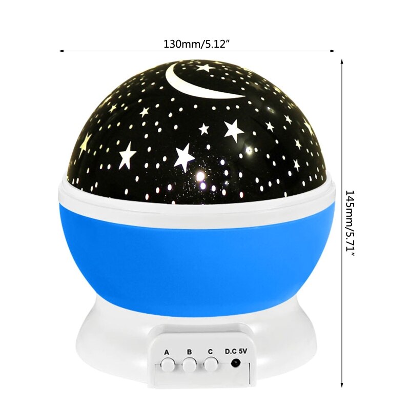 Sterrenhemel projector roterende led nachtlamp planetarium kinderkamer ster lamp kinderen baby speelgoed